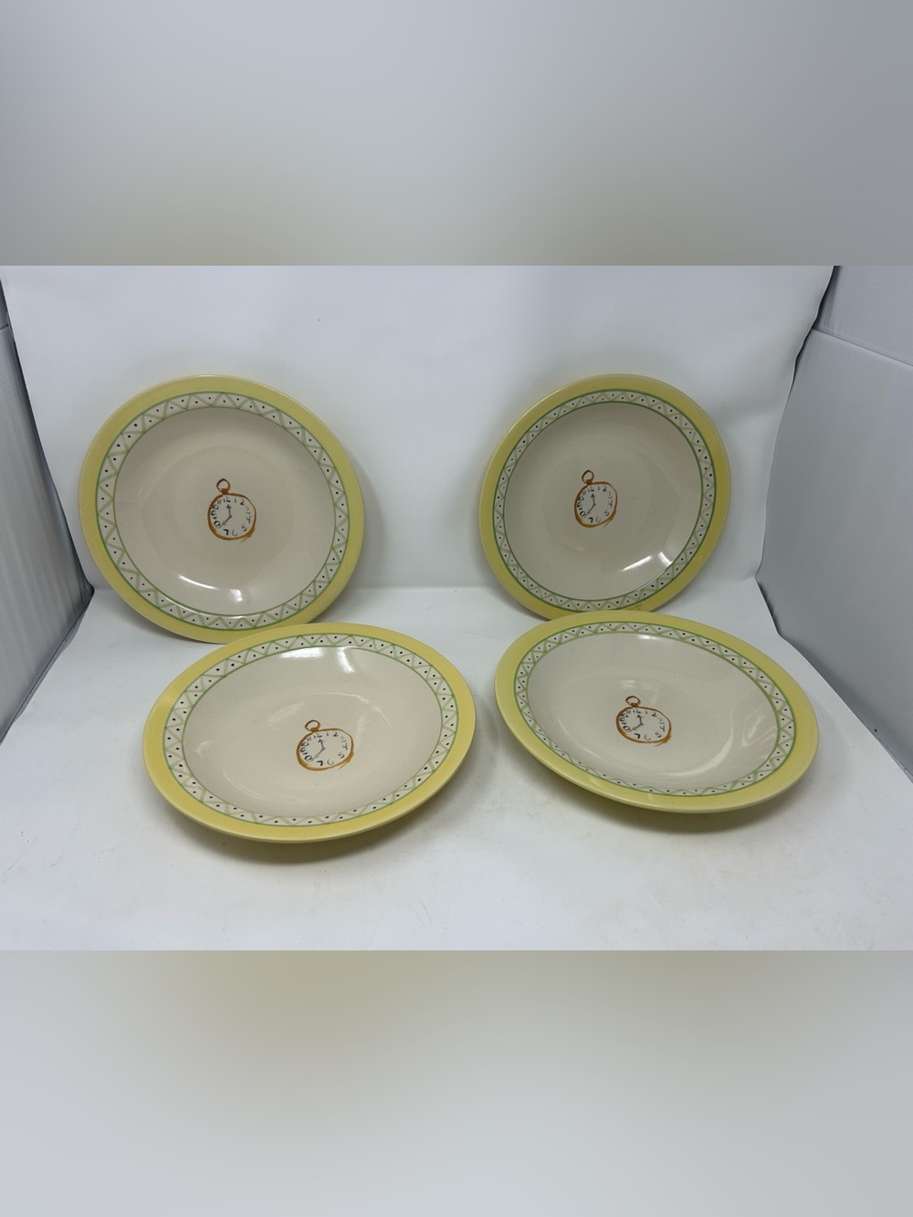 Rare 4 Pfaltzgraff Pistoulet Pasta Salad Bowl 10 3/8" Clock Center Jana Kolpen